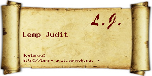 Lemp Judit névjegykártya